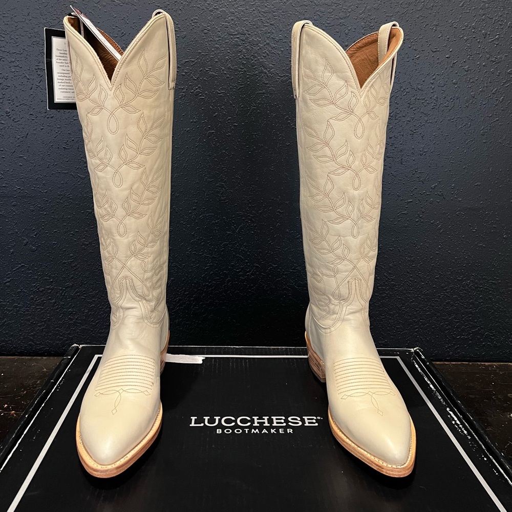 Lucchese Cream Boots
